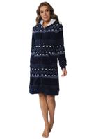 Rits damesbadjas met capuchon - Noors dessin-(44-46) L - thumbnail