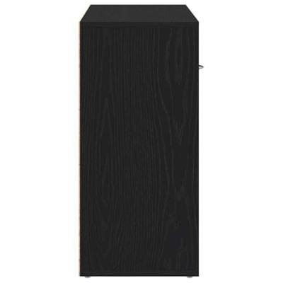 Dressoir 88x30x64 cm bewerkt hout zwart eikenkleurig