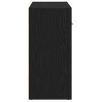 Dressoir 88x30x64 cm bewerkt hout zwart eikenkleurig - thumbnail