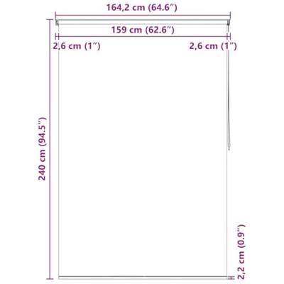 VidaXL Rolgordijn voor douche 160x240 cm wit