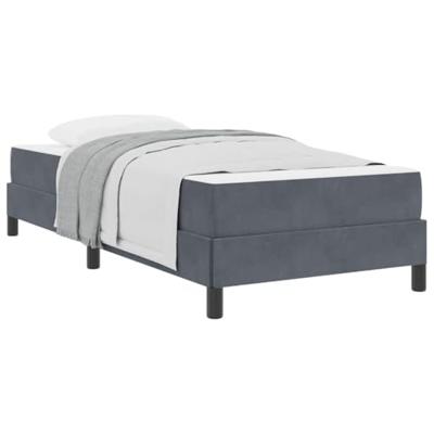 Boxspringbed met matras Donkergrijs 90 x 210 cm Stof