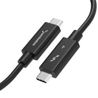 SABRENT Thunderbolt 4 40 Gbps Oplaadkabel 2M lange USB Type-C Kabel | 8K 60Hz Weergave |PD Ondersteunt 100W (5A, 20V) Opladen | E-Mark Chip | (Gecertificeerd door Intel) zwart (CB-T4M2). - thumbnail