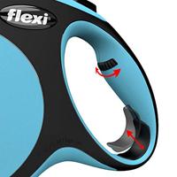 Flexi New Comfort Intrekbare Tape Lead, Groot, 5 m, Blauw - thumbnail