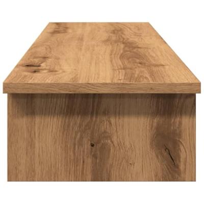 VidaXL Monitorstandaard 100x27x15 cm bewerkt hout artisanaal eiken VidaXL Monitorstandaard 100x27x15 cm bewerkt hout artisanaal eiken