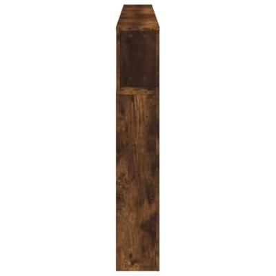Hoofdeinde met LED 220x18,5x103,5 cm bewerkt hout gerookt eiken