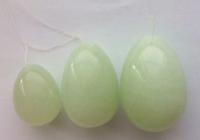 3 x Groene Xiuyan Jade Yoni Ei - thumbnail