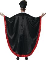Satantische Kardinaal Kostuum Zwart/Rood - thumbnail