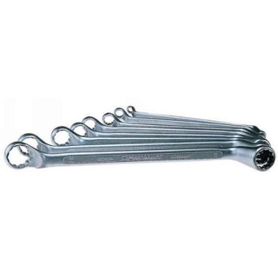 Promat/Tecwerk Dubbele-ringsleutelset | 12-delig sleutelwijdte 6-32 mm | diep gebogen - 4000823406