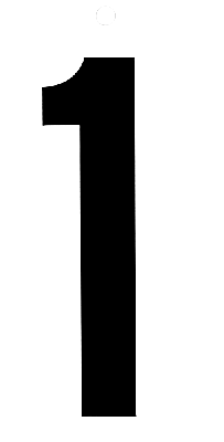 Metafranc Plakcijfer 100Mm Zwart 1 - WU0510700