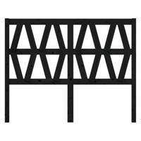 Hoofdbord 126x4x100 cm massief grenenhout zwart - thumbnail