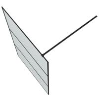 Inloopdouchewand 115x195 cm mat ESG-glas zwart - thumbnail