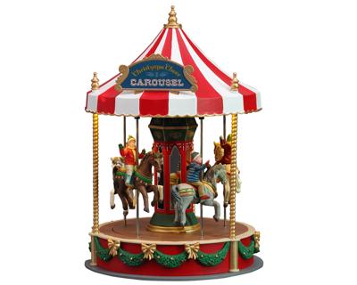 Lemax christmas cheer carousel bewegende draaimolen Caddington Village 2021