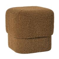 Poef vilt - bruin - 40x40x40 cm - thumbnail