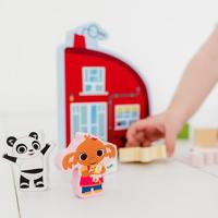 Bing Blokkendoos met Houten Blokken + Figuren 30 Stuks - thumbnail