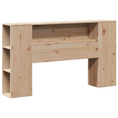 Bed met boekenkast zonder matras massief hout 140x200 cm - thumbnail