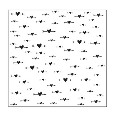 Mundart Stempel • stencil hart met pijl