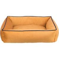 TRIXIE Bijzonder zacht en gezellig hondenbed Romy met antislip bodem, hoekig, 55 × 45 cm, oker - 37675 - thumbnail