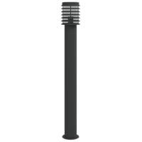 VidaXL Vloerlamp voor buiten 110 cm roestvrijstaal zwart - thumbnail