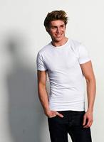 Slater Stretch T-Shirt Round neck White Two Pack ( art 6500) - thumbnail