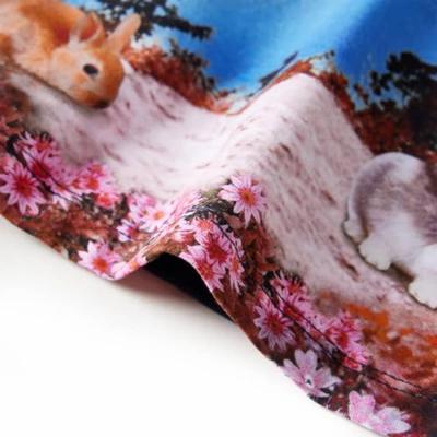 Kinderjurk met lange mouwen hertenprint 92 marineblauw - thumbnail