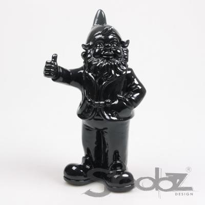 Stoobz Kabouter duim omhoog zwart 31cm Stoobz Kabouter duim omhoog zwart 31cm