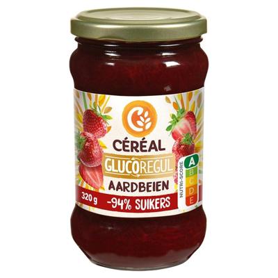 Cereal Aardbeienjam minder suikers 320 Gram Cereal Aardbeienjam minder suikers 320 Gram
