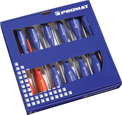 Promat/Tecwerk Schroevendraaier-set | XXL | 13-delig | sleuf/PH/PZD/TX | meercomponentengrepen - 4000827719