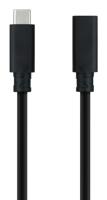 NanoCABLE 10.01.4501 Gen2X2 USB 3.2-kabel, 100 W, 4 K/60 Hz, USB-C/M, zwart, 1 m - thumbnail