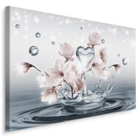 Schilderij - Orchidee en druppels, premium print - thumbnail
