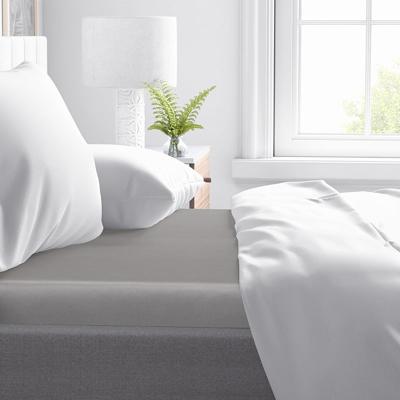 Primaviera Deluxe - Topper Hoeslaken Katoen-Satijn - Grijs - 140 x 200 Primaviera Deluxe - Topper Hoeslaken Katoen-Satijn - Grijs - 140 x 200