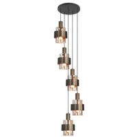 Highlight 5-lichts hanglampMarrone zwart met koper brons - H5682.01 - thumbnail