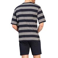 Blauw grijs gestreepte heren shortama Hajo - thumbnail