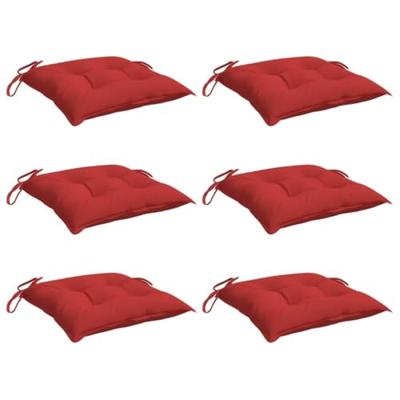 VidaXL Palletkussens 6 st 50x50x7 cm oxford stof rood - thumbnail