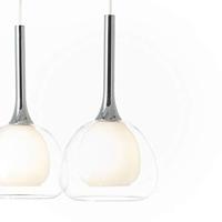 Brilliant Eetkamer hanglampHadan chroom met helder glas - 85573/15 - thumbnail