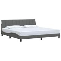 Bedframe zonder matras "Hanko" stof donkergrijs 200x200 cm - thumbnail