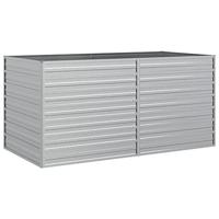 VidaXL Plantenbak verhoogd 160x80x77 cm gegalvaniseerd staal zilver - thumbnail