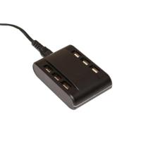 Usb oplaadstation 6 ingangen zwart Anna's Collection - Annas collection - thumbnail