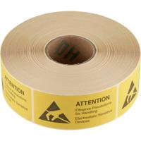 Wolfgang Warmbier 2850.3675.E ESD-waarschuwingsbord Geel, Zwart (l x b) 75 mm x 36 mm Zelfklevend 1000 stuk(s) - thumbnail