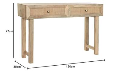 Wandtafel DKD Home Decor Bruin Hout Mangohout 120 x 35 x 77 cm