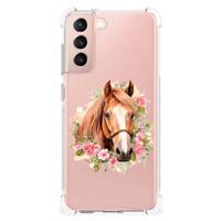 Case Anti-shock voor Samsung Galaxy S21 FE Paard - thumbnail