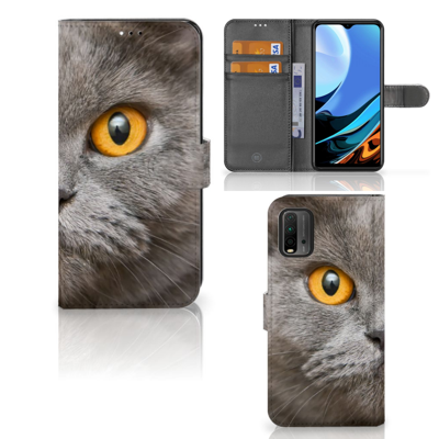 Telefoonhoesje | Met pasjeshouder | Xiaomi Redmi 9T | Poco M3 Britse Korthaar