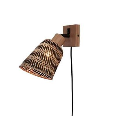 GOOD&MOJO Wandlamp 'Java' Bamboe, kleur Naturel/Zwart