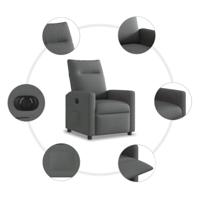 Fauteuil elektrisch verstelbaar stof donkergrijs - thumbnail
