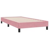 Bedframe zonder matras 90x220 cm fluweel roze - thumbnail