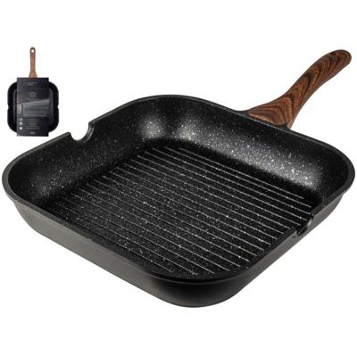 Gusta granito fuerte stone grillpan 28 cm zwart/bruin