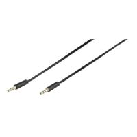 Vivanco 46130 Jackplug Audio Aansluitkabel [1x Jackplug male 3,5 mm - 1x Jackplug male 3,5 mm] 0.30 m Zwart Plat - thumbnail