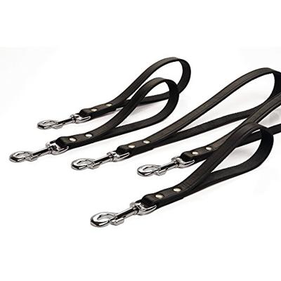 Beeztees hondenriem, kort, leer, zwart, 40 x 1,8 cm