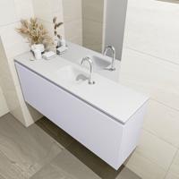 MONDIAZ OLAN 120cm toiletmeubel cale. LEX wastafel talc midden 1 kraangat - thumbnail