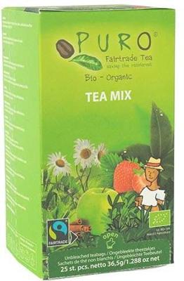 Puro Bio thee Mix, fairtrade, pak van 25 zakjes