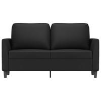 Tweezitsbank 120 cm kunstleer zwart - thumbnail